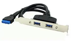 2 Port USB3.0 Hub USB3.0 20Pin to Female Adapter computer rear 2 USB 3.0 port motherboard 20P extension 19pin