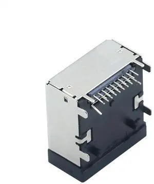 FOR 2PCS/LOT HDMI E TYPE 19Pin Female Header 90 Degree Board Support 8K HD Car Shockproof Connector