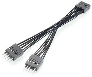 FOR Motherboard 9Pin HD Audio 1 to 2 Port Multiplier Y Splitter Male to Female Extension Cable