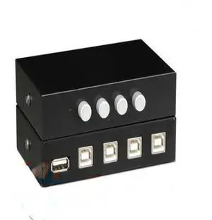 4 Ports USB 2.0 Sharing Switch Switcher Adapter Box PC Scanner Printer