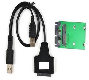 FOR Mini PCIe mSATA 3x5 SSD to 1.8" micro SATA Adapter card + USB micro SATA cable 7+9PIN 13PIN USB TO SSD USB TO MINI PCIE