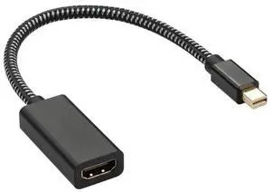 Gold Plated Aluminum Alloy Braided Slim Soft 1080P 4K 60Hz Mini to HDMI Adapter