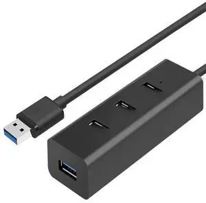FOR Y-3075 USB3.0 splitter high-speed expansion delayed four USB3.0 hub with power supply port hub