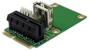 FOR Mini PCI-E to PCI Express PCI-E 1x Board USB 2.0 Half Full Mini PCIE Adapter Card 4Pin Power Supply Computer Components for PC