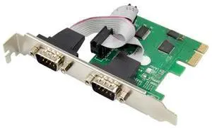 FOR PCIe To 2 Port DB9 RS232 Serial adapter card 2 Ports RS232 To PCIE Converter Card AX99100 Chipset