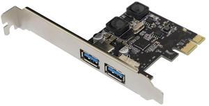 FOR Super Fast 2 Ports USB 3.0 5Gbps PCI Express PCI-E 1X Expansion Card Self-Powered For PC XP, 7, , 8, 10