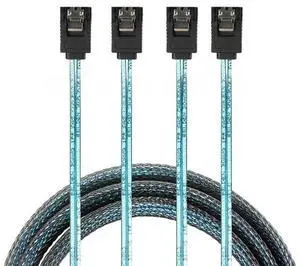 FOR Hard Drive Cable MINISAS 4-to-4 SATA 6G Data Cable 4 Pairs 4Sata Cable SAS to SATA 1M