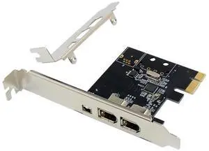 FOR PCIe X1 3 Ports Firewire 4pin 9pin Expansion Card PCI Express 1394B 1394A VIA VT6315 Chipset Adapter PCI-E 1X to 1394 Soundcard