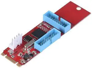2 Port 19 20Pin USB3.0 Female To NGFF M.2 B+M Key Male Adapter Converter Card 4 Pin Power Connector No Driver Required