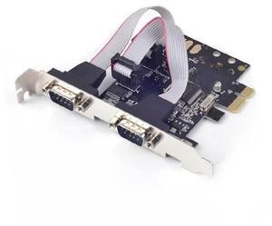 FOR PCIE 2 Port RS232 RS-232 Serial Port COM to PCI-E PCI Express Card Adapter Converter 2-port Serial Mcs 9922 win10