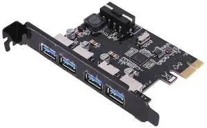 FOR 4 Port PCI-E To USB3.0 Swap Plug and Play Converter Extender Card PCI-E 2.0 standard Chipset PCIE Expansion Card