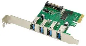 FOR PCI-E To 4 Port USB3.0 Expansion Card Super Speed USB3.0 Host Control Expansion Card chipset vl805 chip sata power supply