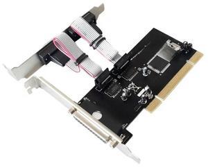 FOR PCI To 2S1P Serial Parallel adapter card PCI To 2 Ports RS232 COM DB9 DB25 Palrallel port Converter Card MCS9865 Chipset