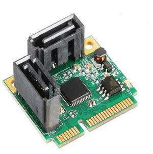 FOR 2 Ports SATA 6G mini PCI Express Controller Card mini PCI-e to SATA III 3.0 converter half-size to full-size bracket SATA3.0