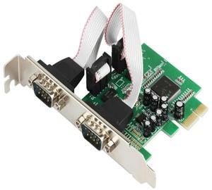 FOR 2 Port RS232 RS-232 Serial Port COM to PCI-E PCI Express Card Adapter Converter 2-port Serial Low Profile Bracket