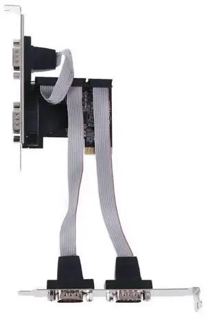 PCIe 4 Ports Serial Add on Card Multi RS232 DB9 COM Expansion Riser Adapter Converter Asix 99100 Chipset