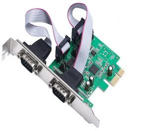 FOR 2 Port RS232 RS-232 Serial Port COM to PCI-E PCI Express Card Adapter Converter AX99100 Chipset