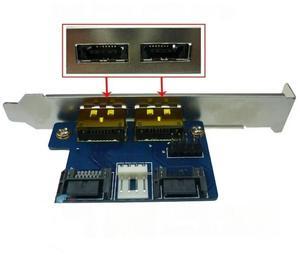 FOR Dual Power over esata (eSATA + USB) to Dual SATA adapter,2 SATA to 2 power esata card