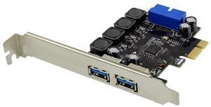 FOR USB 3.0 PCI-E Expansion Card Adapter 2 Port USB3.0 Hub Internal 19pin 19 pin Header USB 3 to PCIE PCI Express 20PIN Adapter Card