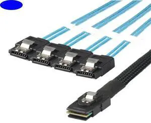 MINI SAS SFF-8087 to 4 Ports SATA 7P female server connection cable