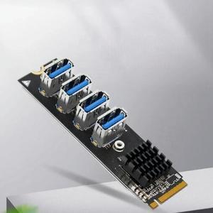 FOR M2 Riser Card for High-Speed Data Transfer from M.2 NVME to 4 Ports USB3.0 Card