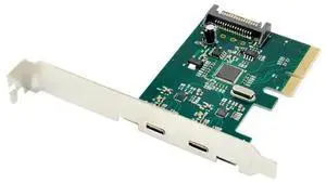 2 ports USB 3.1 Type-C PCI express Card pci-e 4x to usb3.1 SuperSpeed 10Gbps Type C adapter with PCIe low profile bracket