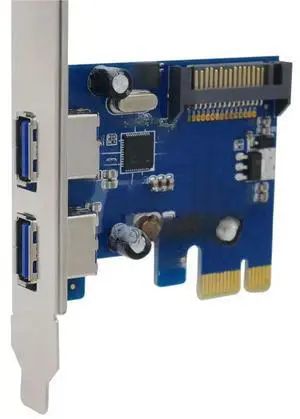 2 Port SuperSpeed USB 3.0 PCI-E PCIE PCI Express sata power supplyAdapter usb3.0 Converter Card 720200 chipset Low Profile