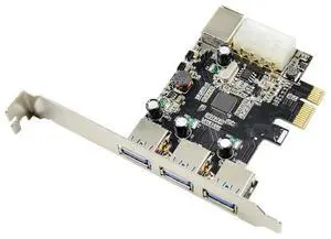 SuperSpeed PCI-E to 4 Port 3+1 USB 3.0 Expansion Card USB 3.0 PCIE Card Chipset VL805 3 port usb3.0 internal 4pin power supply