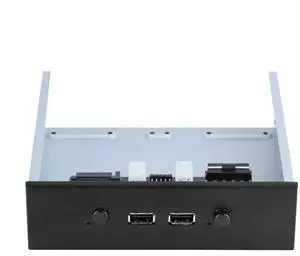 FOR 5.25 Optical Drive with 2 Channel HDD Power Control Switch and 2 USB2.0 connector for PC