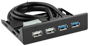 FOR 3.5" Floppy Bay Internal 20 Pin Super Speed USB 2.0 x 2+ USB 3.0 x 2 Front Panel WIN10