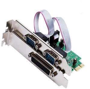 FOR PCI-e Combo 2 Serial + 1 Parallel IEEE 1284 Controller card PCI express to RS232 com + printer LPT port adapter win10