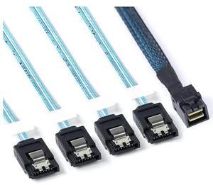FOR MINI SAS SFF-8643 to 4 Ports SATA 7P female server high-speed connection Cable
