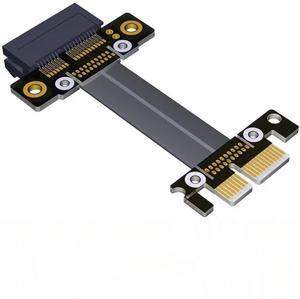 FOR PCI-E PCI Express 1X To 1X Slot Riser Card Converter Extender Ribbon Adapter Extension Cable 8Gbps X1 Gold Plated For