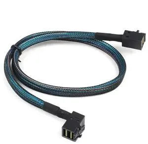 FOR MINI SAS HD SFF-8643 to 90 degree MINI SAS SFF-8643 server connection Cable