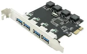 PCI Express 4 USB 3.0 Card PCI-e to External 4-Port USB3.0 Convertor D720201 pcie No external Power Supply