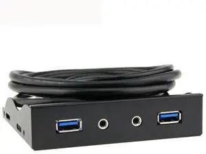 FOR 3.5" Floppy Bay Internal 20Pin to 2 Port USB 3.0 HUB and HD Audio 3.5-in PC Floppy Front Panel