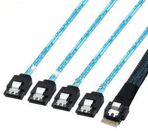 FOR SAS SFF-8654 4i 38P to 4 Ports SATA server high-speed connection cable