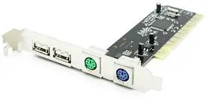 FOR PCI 32bit to 2xUSB 2.0+2x PS//2 Port For PC Keyboard Mouse Combo Adapter Card
