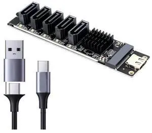 Type C to SATA3.0 Adapter Card 6Gbps USB3.1 to SATA Expansion Card with Smart Indicator Computer Accessories