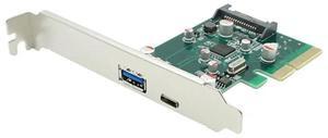 FOR PC PCI Express Pcie x4 to USB3.1 Type-A+Type-C Host Controller Card pcie 4x to usb 3.1 Type-A adapter SuperSpeed 10Gbps