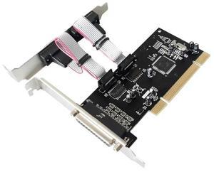 FOR PCI to 2 port RS232 RS-232 Serial Port COM DB25 Printer Parallel Port LPT to PCI Card Adapter Converter MCS9865 Chip