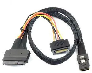 MINI SAS SFF-8087 to SFF-8639 female server connection cable