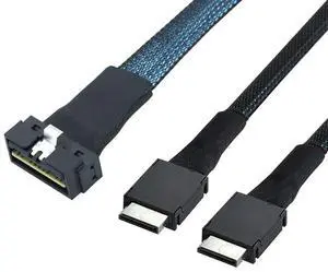 FOR PCI-E SAS 4.0 LP Low profile SFF-8654 8i 74pin to Dual 2X 8611 4i 38Pin Server graphics card cable