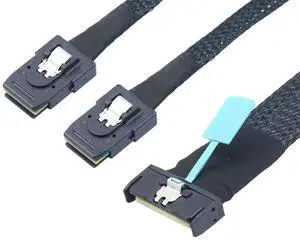 PCI-E 5.0 8X 74P TO 2X 36P Mini SAS SFF-8087 Extension Cable servers