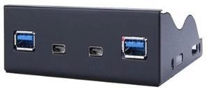 FOR Dual 5Gb/s USB 3.1 Type-C + USB 3.0 HUB 19Pin USB to Dual USB3.0 USB-C adapte 3.5 Front Panel Floppy Disk Bay
