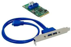 Mini PCIE to 19PIN USB3.0 expansion card 720202 chip 20pin to 2 port usb 3.0 mini pci-e to usb adapter