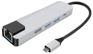 USB3.1 5 in 1 Type C Hub Hdmi 4K USB C Hub to Gigabit Ethernet Rj45 Lan Adapter 3 USB-C Charger usb c hub