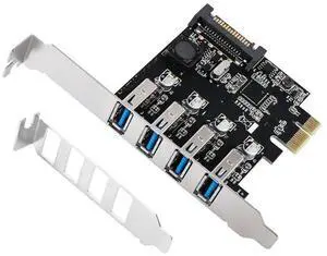 FOR 4 Ports USB 3.0 to PCI Express Expansion Card USB 3.0 PCI-e Controller Hub for PC with 8 cm Low Profile Bracket