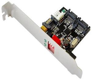 FOR SATA II 2 Port sata2.0 Multiplier (PM) Bracket Mounting RAID 0,1,JBOD Dual Channel Accelerator Card auto smart raid