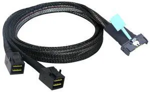 FOR PCI-E 5.0 8X 74Pin to 2X 36Pin Mini SAS HD SFF-8643 Extension Data and Cord Cable
